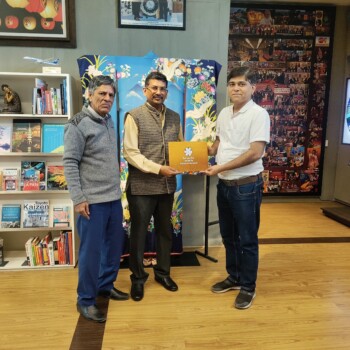 Presentation of the new edition of the Violence Free World (VFW) book to Dr. Mukund Patel at Ahmedabad Management Association (AMA) Library and Japan Center. Discussion on the Violence Free World Initiative with Dr. Mukund Patel (Doctorate in Peace) and Shri Sureshbhai Thakkar, exploring potential collaborations to promote Non-Violence in 2025. Presentation of the new edition of the Violence Free World (VFW) book to Dr. Mukund Patel at Ahmedabad Management Association (AMA) Library and Japan Center. Discussion on the Violence Free World Initiative with Dr. Mukund Patel (Doctorate in Peace) and Shri Sureshbhai Thakkar, exploring potential collaborations to promote Non-Violence in 2025.